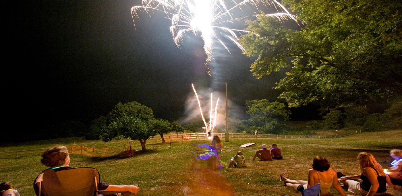 Backyard fireworks image